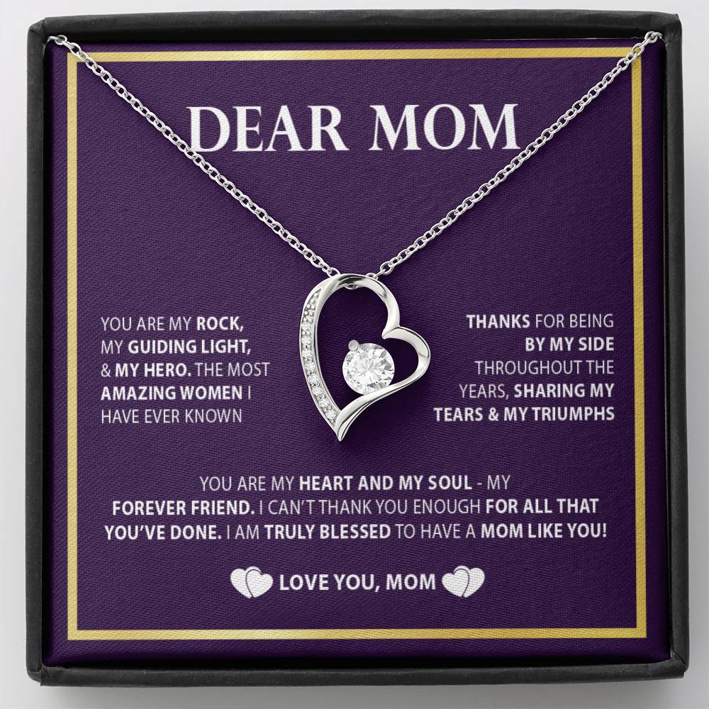 My Mother, My Rock, My Shining Star, I Love You Necklace Gift For Mother's  Day or Birthday