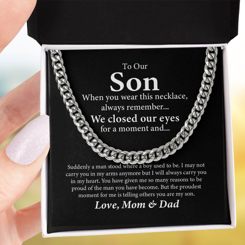 To Our Son - Inspirational Chain Necklace