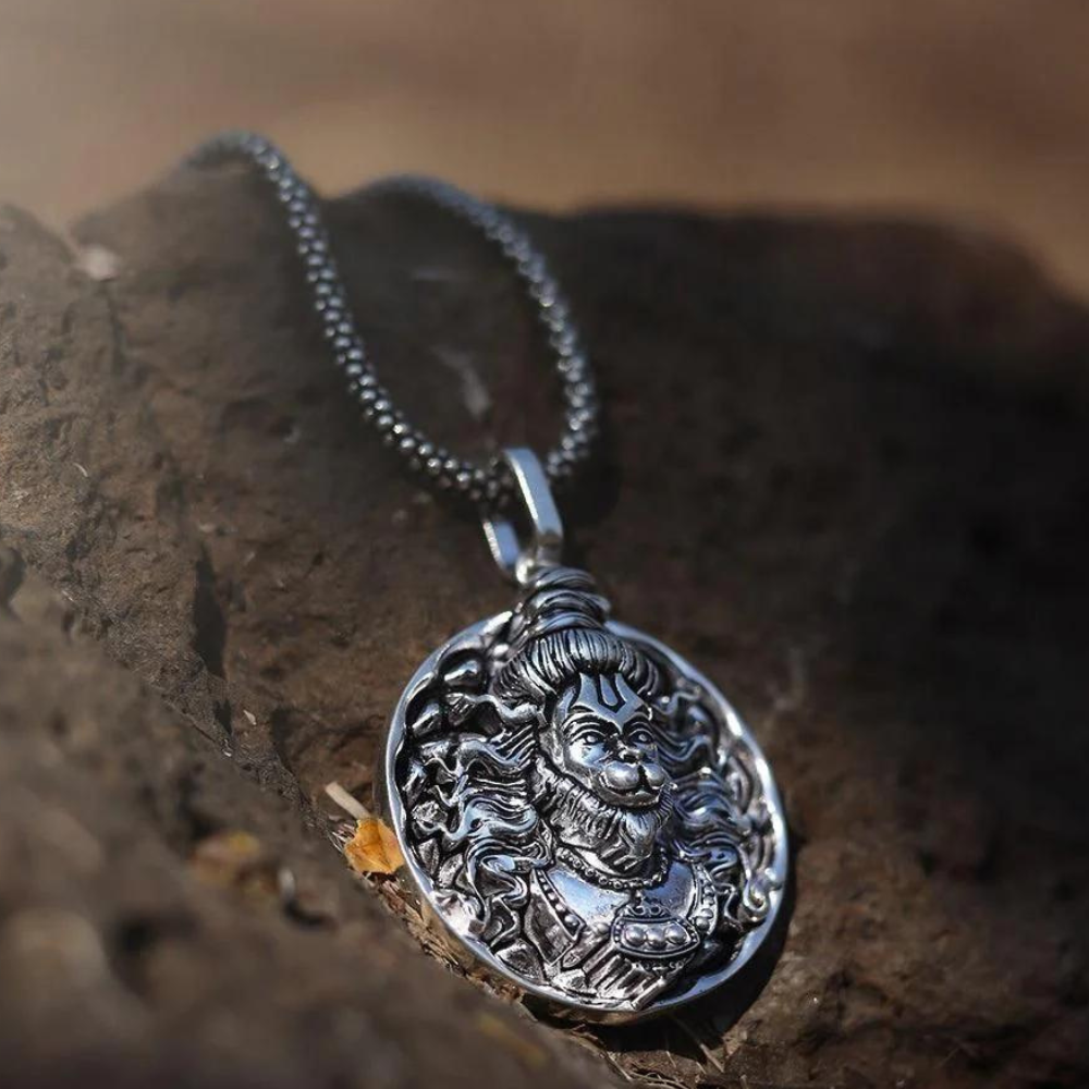 To My Son - Hanumanji Silver Pendent