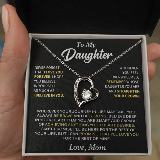 Unbreakable Ties: To My Daughter - Love Mom: Forever Love Necklace