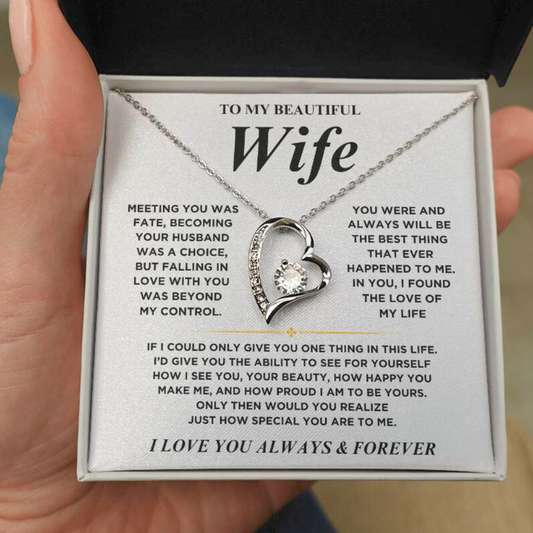 To My Beautiful Wife - Love Necklace Gift Set