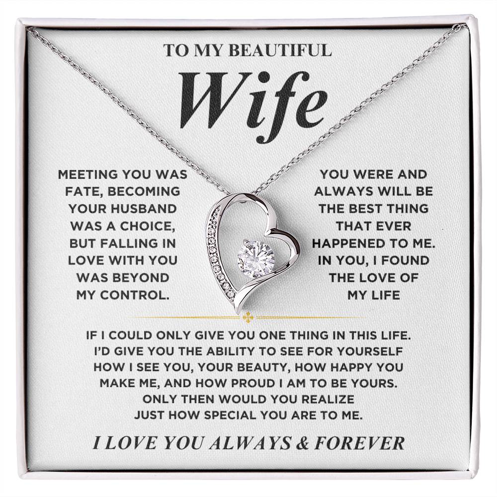 To My Beautiful Wife - Love Necklace Gift Set