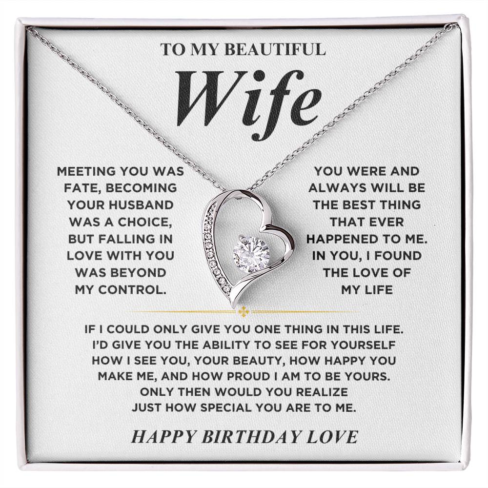 To My Beautiful Wife - Love Necklace Gift Set