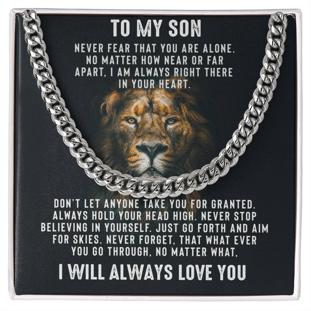 To My Son - Cuban Chain Necklace