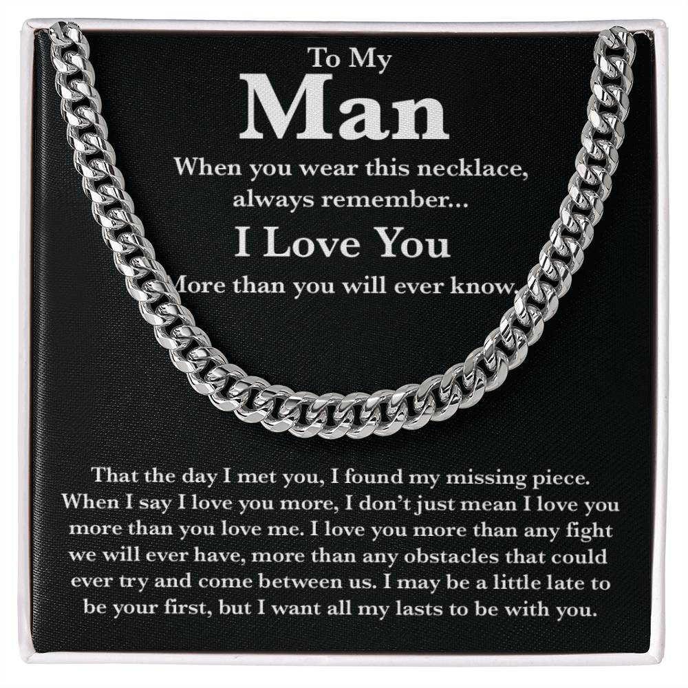 [Almost Sold Out] My Man - I Love You - Cuban Link Chain