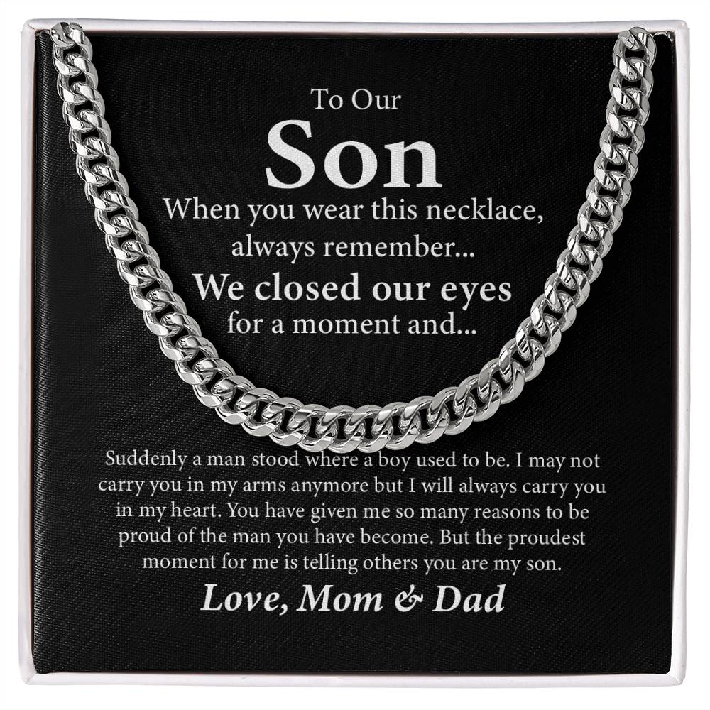 To Our Son - Inspirational Chain Necklace