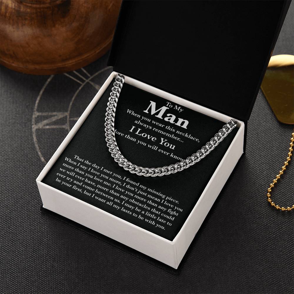 [Almost Sold Out] My Man - I Love You - Cuban Link Chain