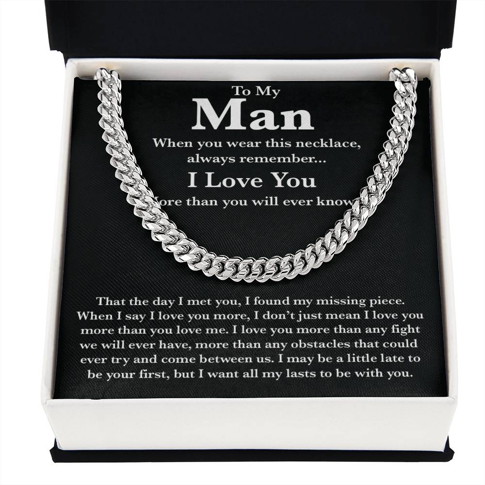 [Almost Sold Out] My Man - I Love You - Cuban Link Chain