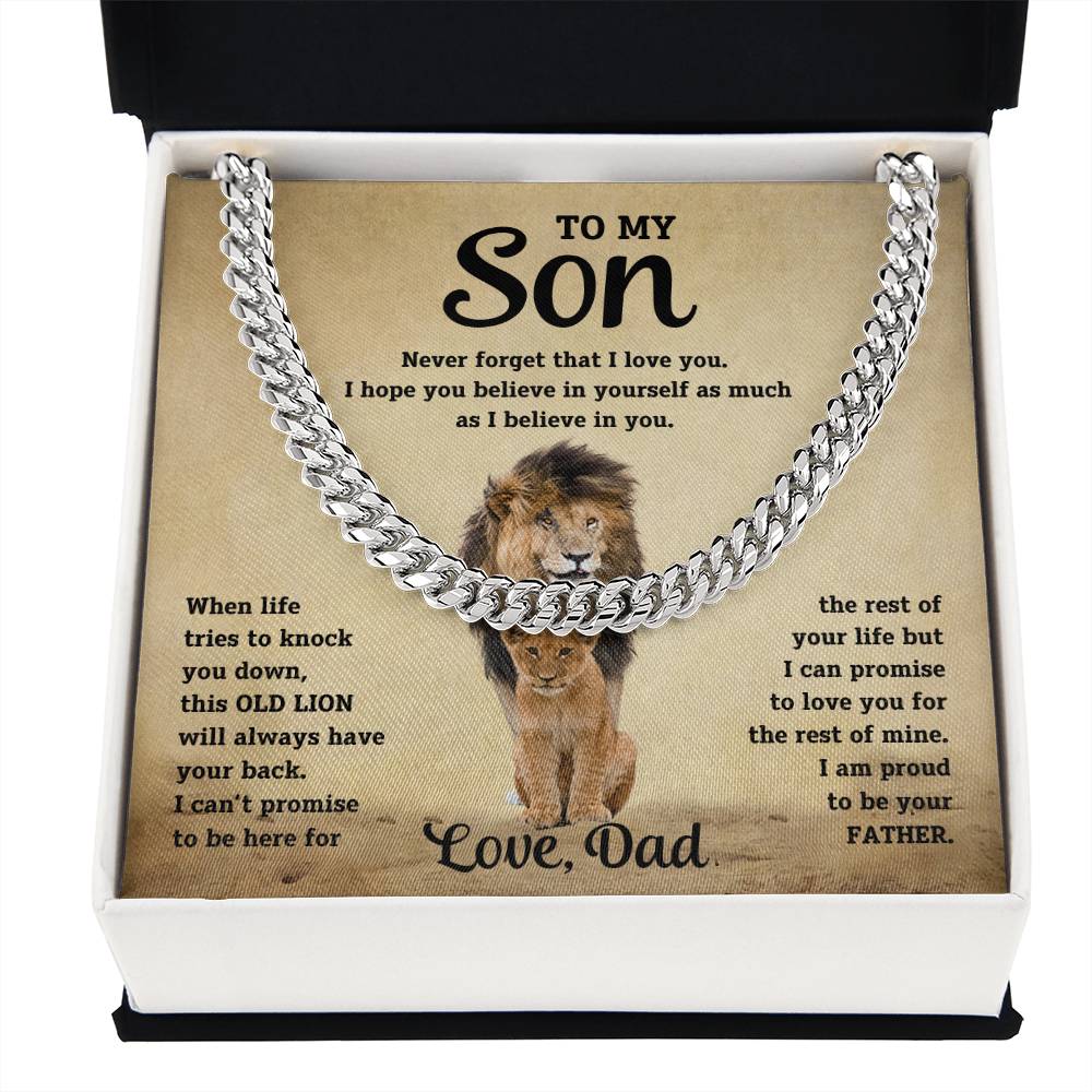 Son Heartfelt Gift - Cuban Link Chain