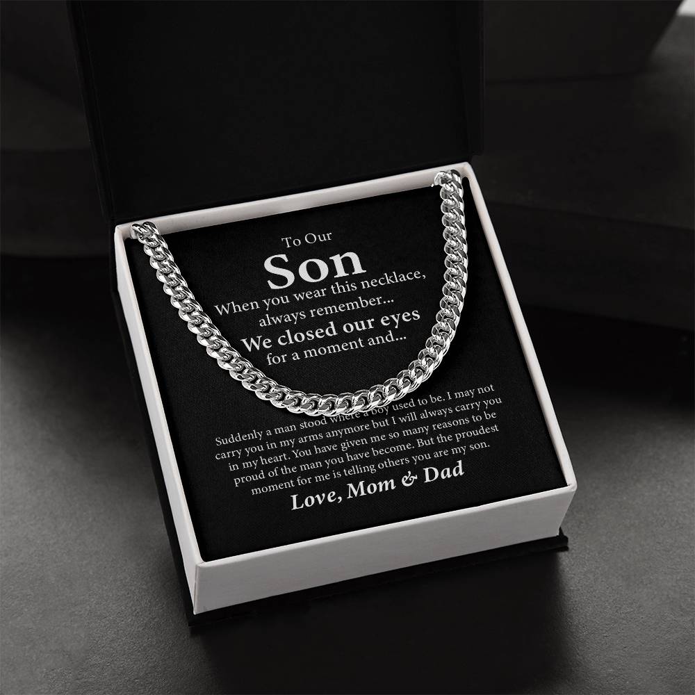 To Our Son - Inspirational Chain Necklace