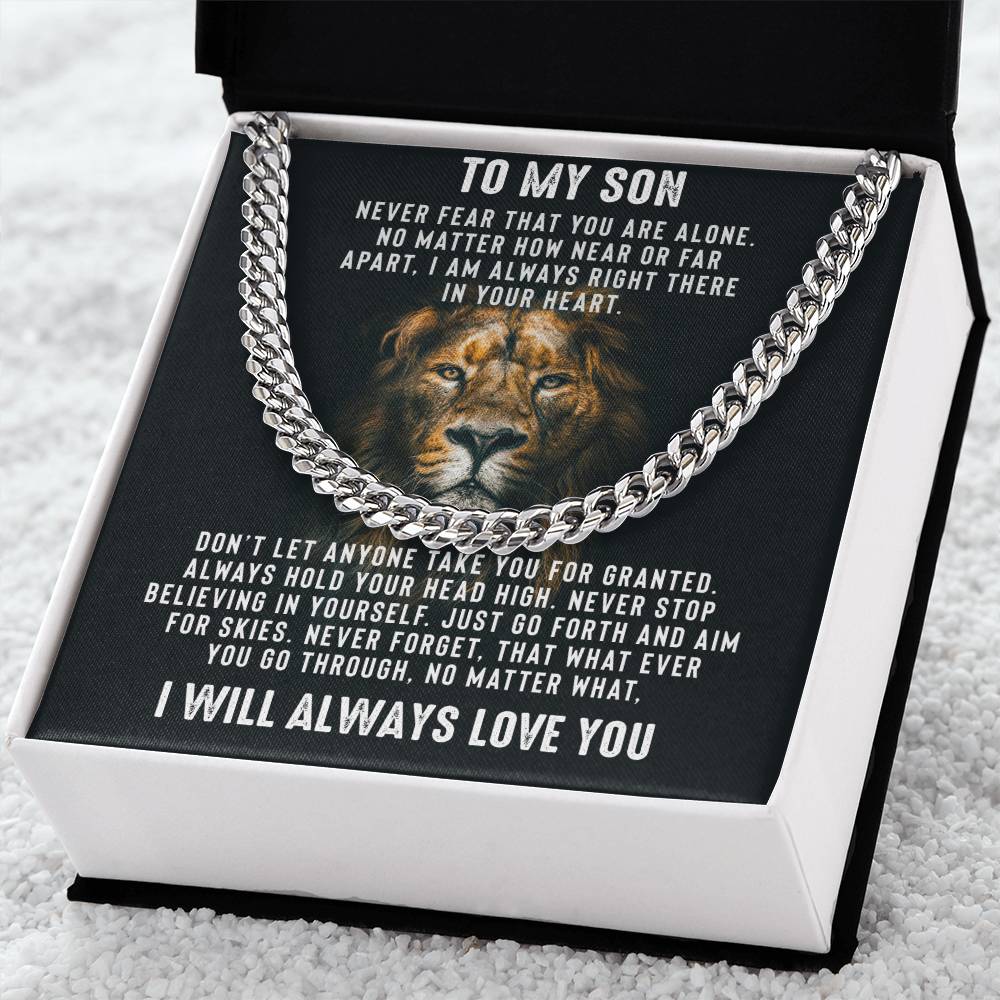 To My Son - Cuban Chain Necklace