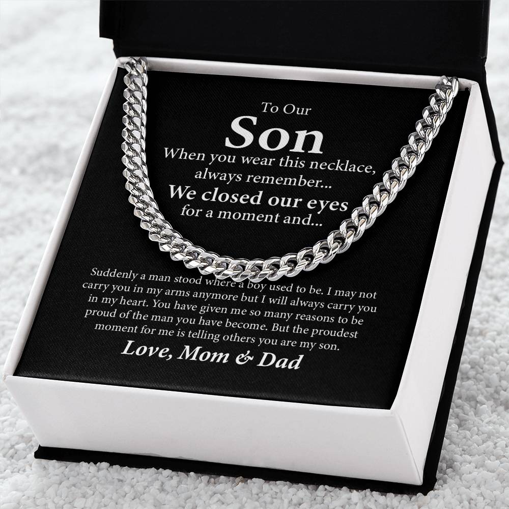 To Our Son - Inspirational Chain Necklace