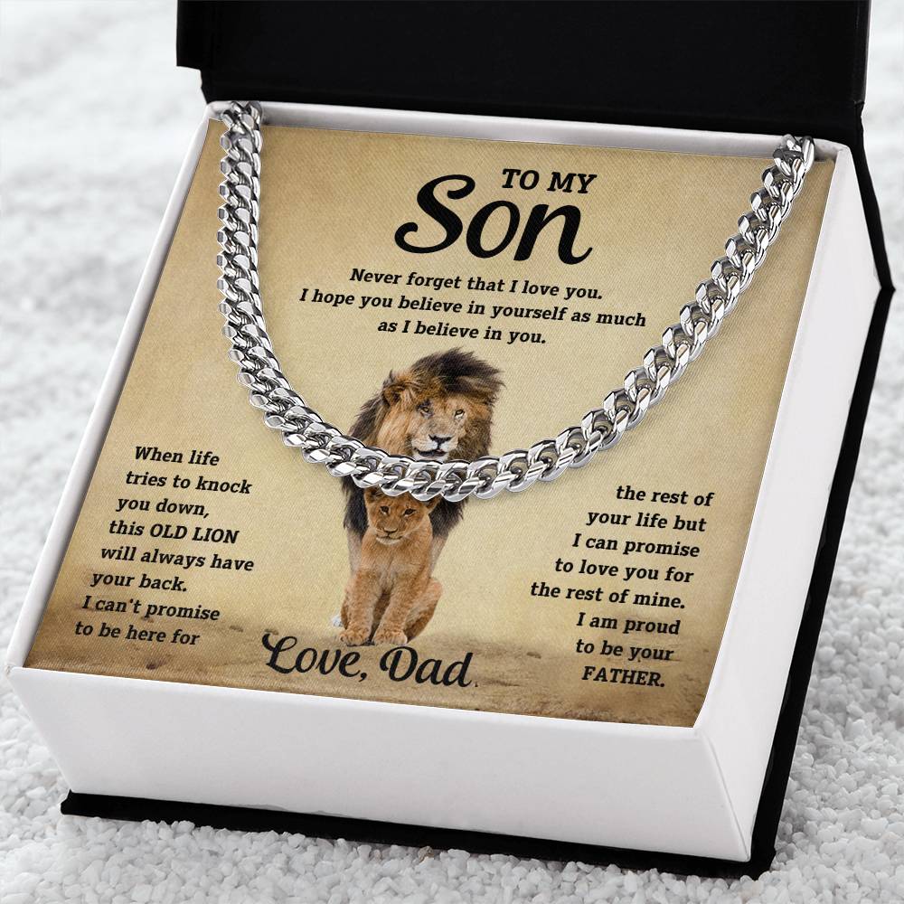 Son Heartfelt Gift - Cuban Link Chain