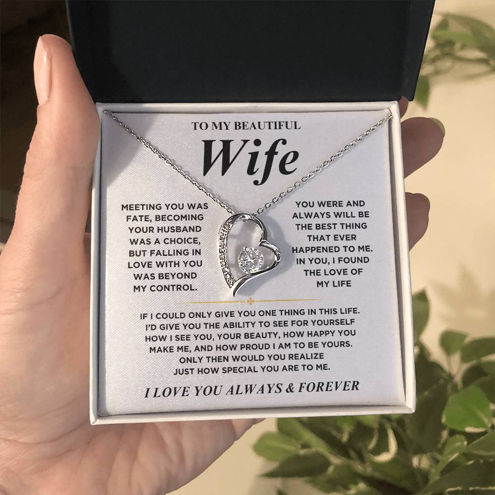 To My Beautiful Wife - Love Necklace Gift Set