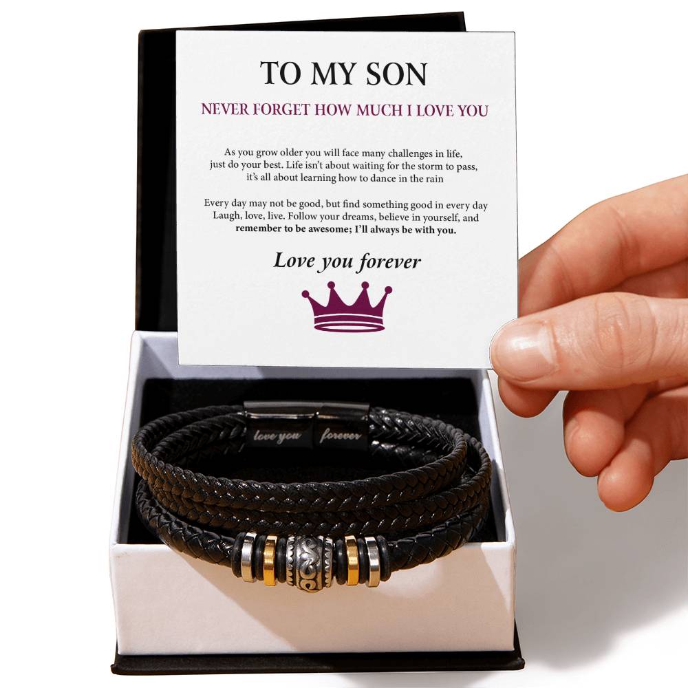 Son - Never Forget - "Love You Forever" Bracelet