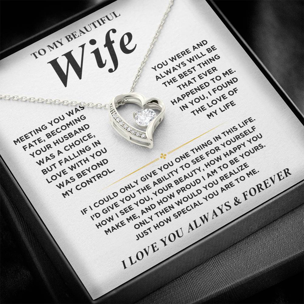 To My Beautiful Wife - Love Necklace Gift Set