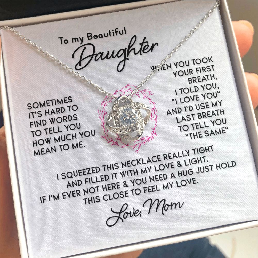 Daughter Necklace, To My Beautiful Daughter Necklace, Gift For Daughte –  Rakva