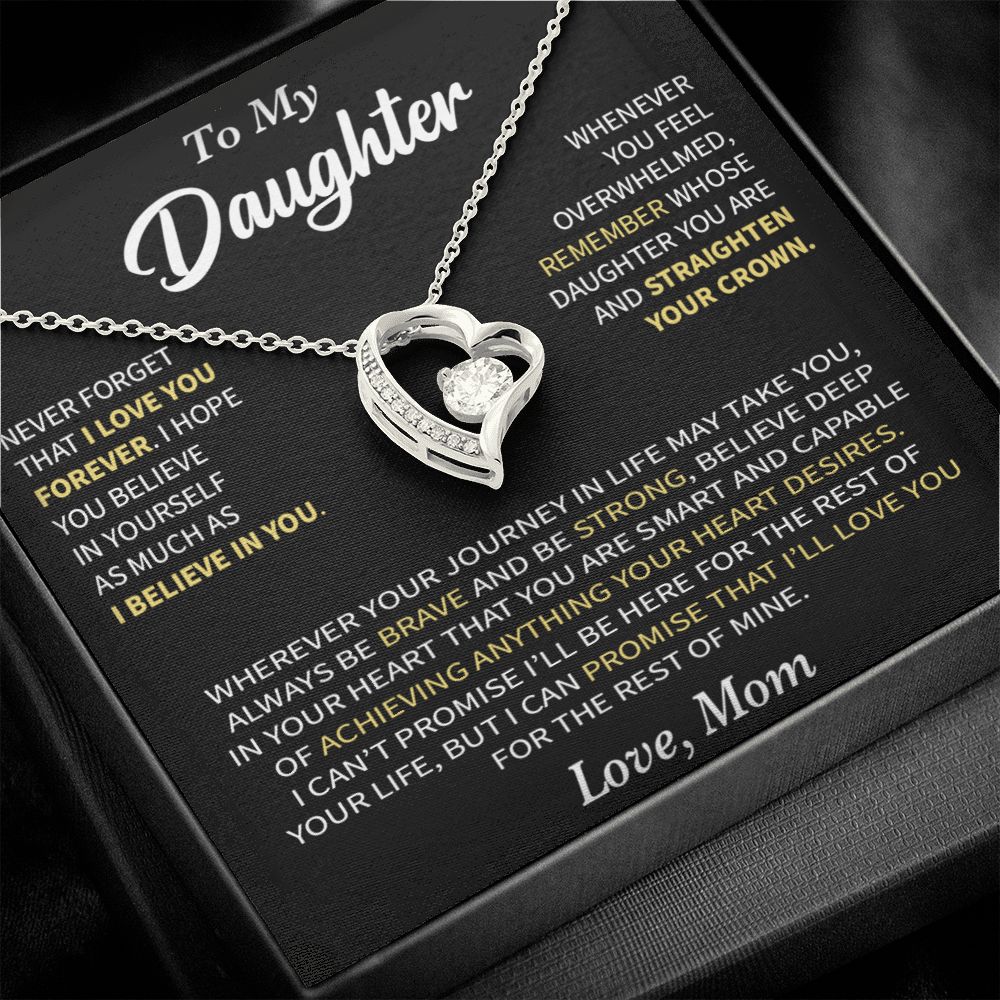 Unbreakable Ties: To My Daughter - Love Mom: Forever Love Necklace