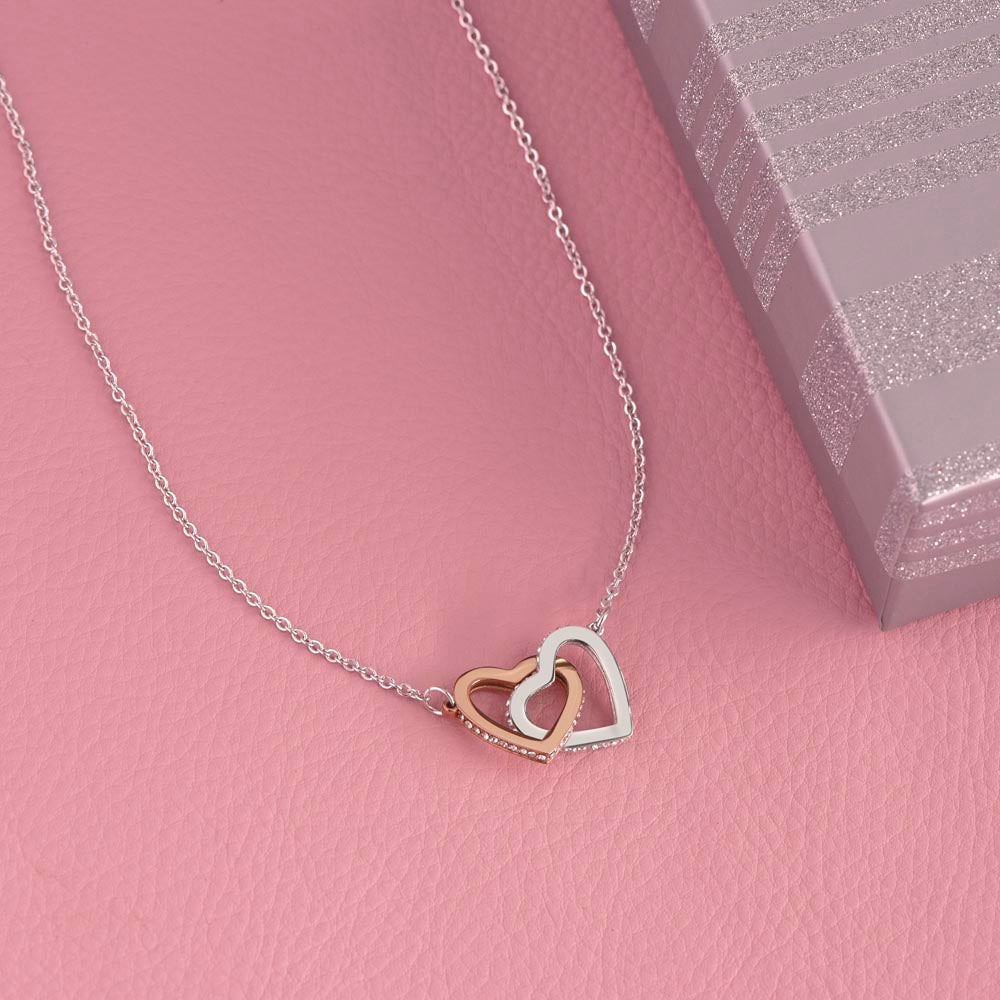 Dear Wife - I Love You - Interlocking Heart Necklace