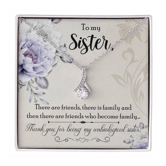 To My Sister - Alluring Beauty Pendant Necklace Gift Set