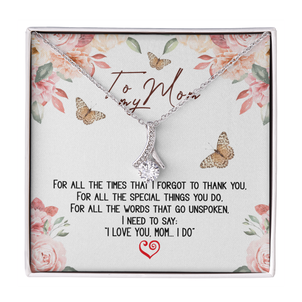 To My Mom - Alluring Beauty Pendant Necklace Gift Set