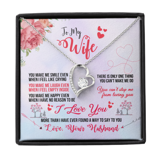 To My Wife - Forever Love Pendant Necklace Gift Set