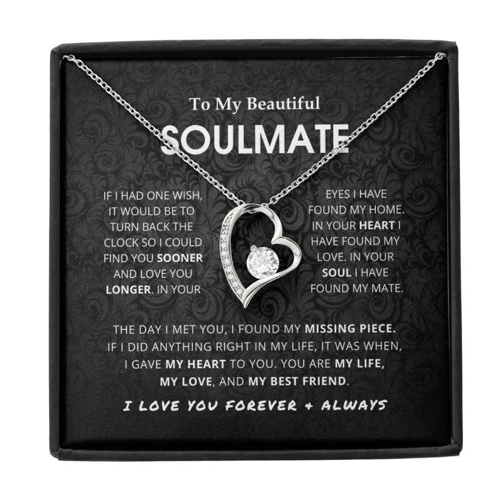 Beautiful Soulmate - Forever Love Pendant Necklace Gift Set