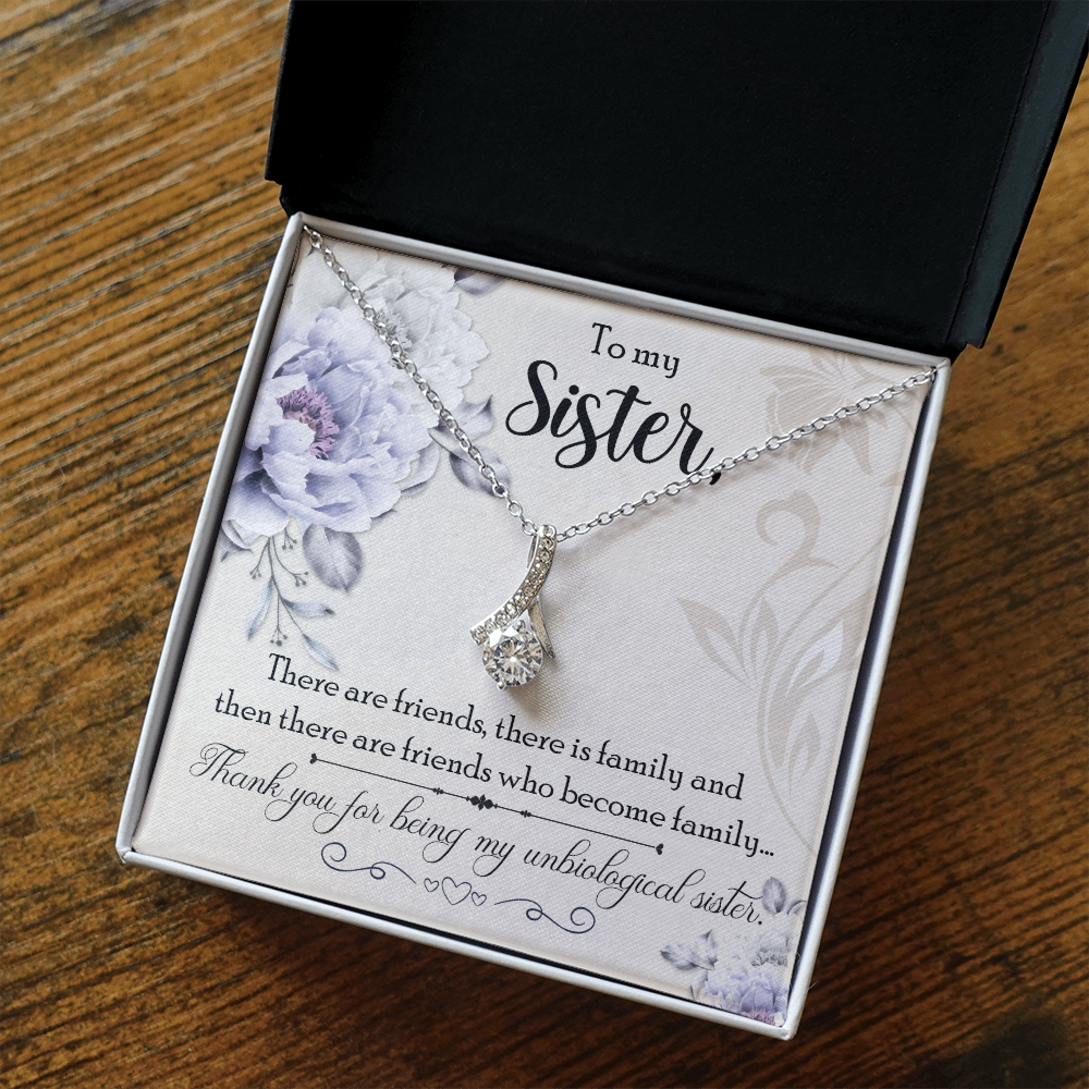 To My Sister - Alluring Beauty Pendant Necklace Gift Set