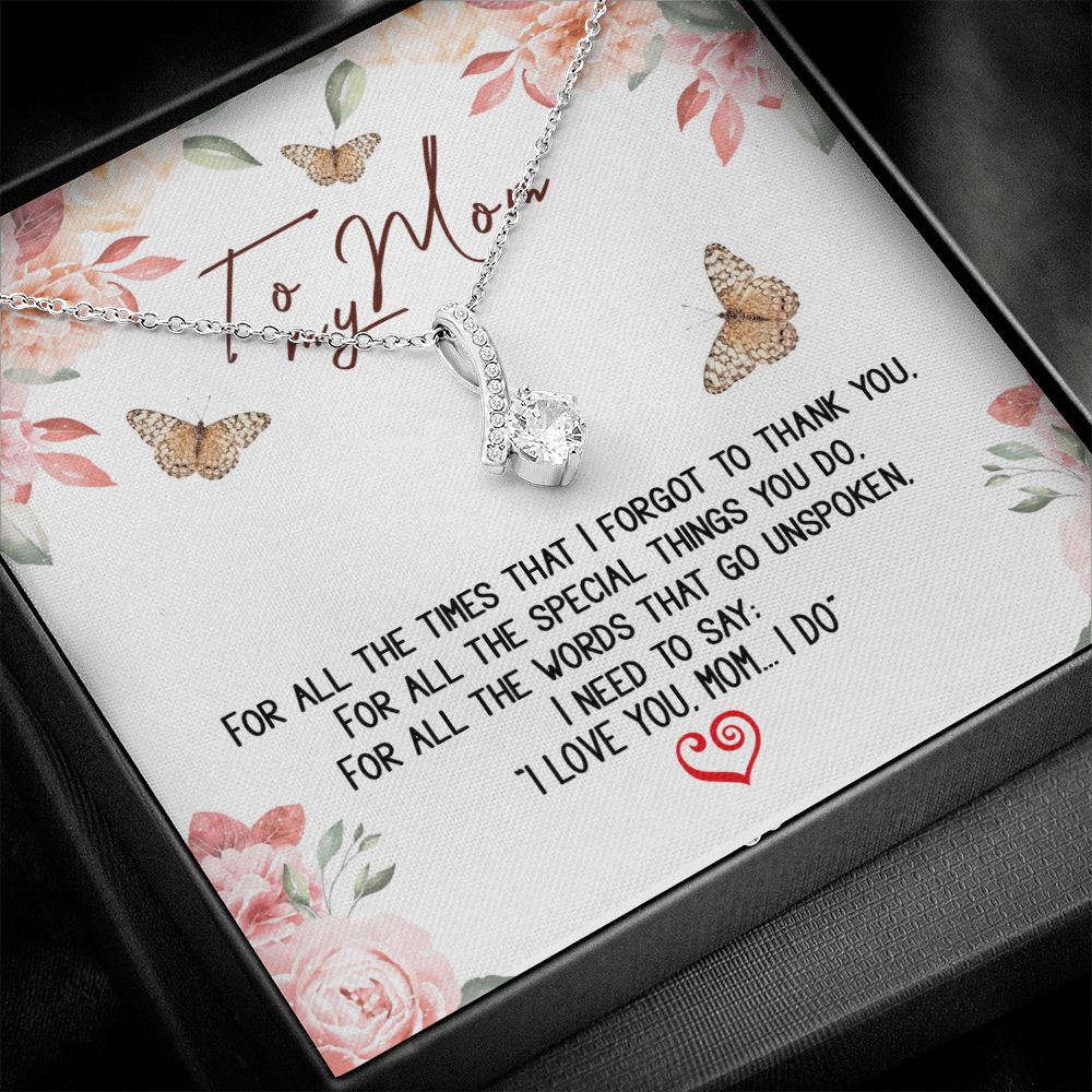 To My Mom - Alluring Beauty Pendant Necklace Gift Set